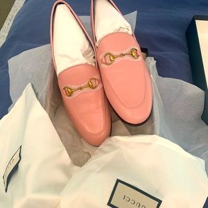 NWT Gucci Brixton Perfect pink Loafers